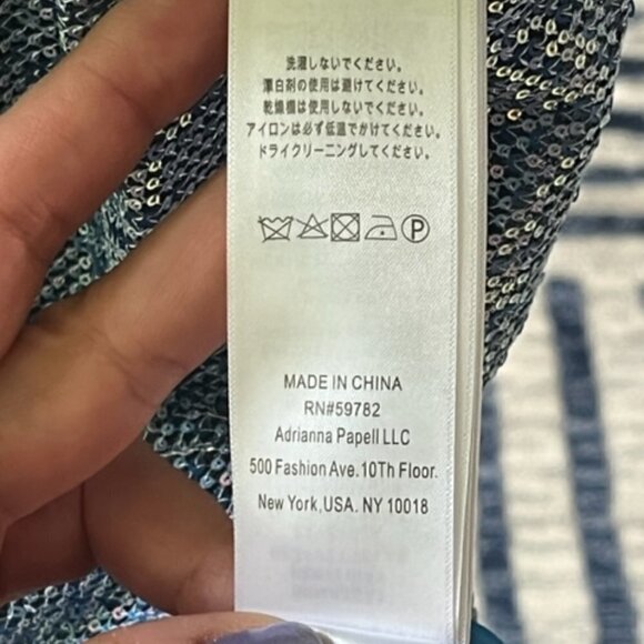 Aidan Mattox Formal Sequin Halter Mini Dress with Cutout Size 2 Marine Blue NWT - Picture 15 of 16